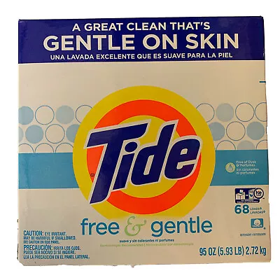 Tide  Free And Gentle Laundry Detergent Powder 68 Loads 95 Oz NEW • $74.99