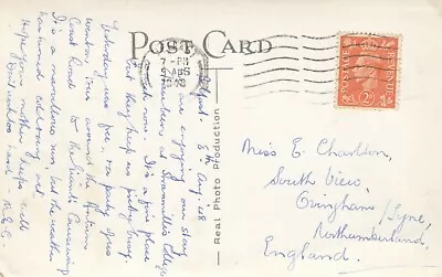£2.50 • Buy Postcard Genealogy Miss Charlton South View Ovingham Northumberland PU 1948