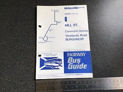 £5 • Buy Midland Scottish Bus Group Route 6 Timetable May 1982 Perth City Burghmuir Mark