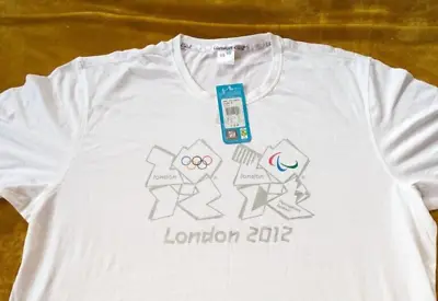 BNWT Official London 2012 Paralympics Olympics White T-Shirt XXL 54  Chest • £5