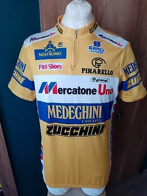Giessegi Mercatone Uno Zucchini Pinarello Maglia Cycling Shirt Jersey Vintage • $25