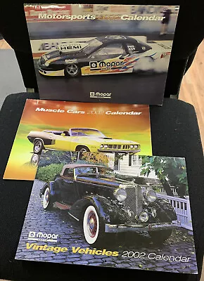 MOPAR Muscle Cars Vintage Vehicles Motorsports 2002 Calendars Lot Of 3 • $24.99