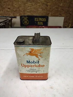 Vintage Mobil Upperlube Rare Ingredient 1 Gallon Pegasus Oil Can Empty • $49.95