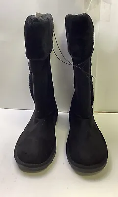 Nwt👀 Arizona Jean Co Women Black Fur Top Boots Size 8 M No Box • $16.11