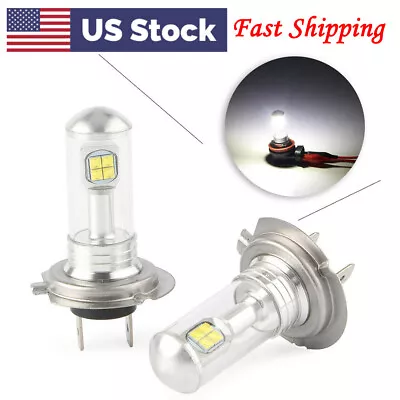 80W H7 LED Headlight Fog Reading Signal Light Kit Bulb 6000K White 2PCS US • $14