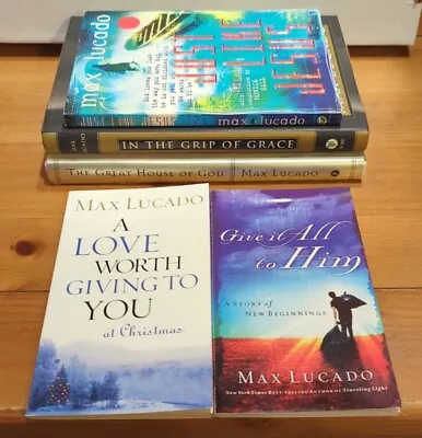 Lot 5 Max Lucado: Great House Of God In The Grip Of Grace Just Like Jesus VG! • $9.99