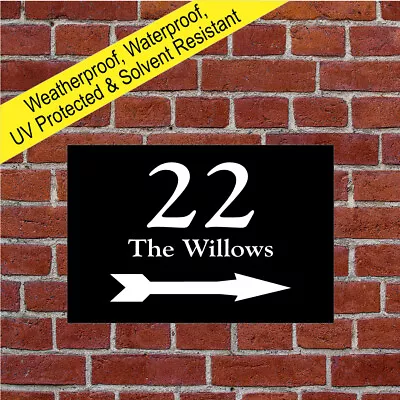 £4.99 • Buy Custom Arrow Personalised House Name Number Name Sign Left Right Up 9668 Outdoor