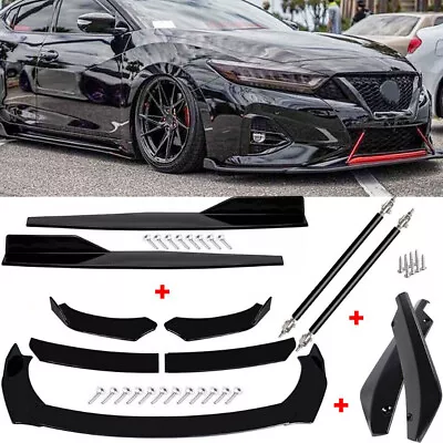 For Nissan Maxima Front Bumper Lip Chin Spoiler Body Kit Splitter Side Skirt • $85.99