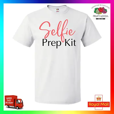 Selfie Prep Kit TShirt T-Shirt Tee Makeup Make Up Artist MUA Lipstick Eyeliner • $18.66