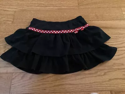 Gymboree Girl 5 Black W/ Red & White Polka Dot Trim Tiered Skort • $3.75