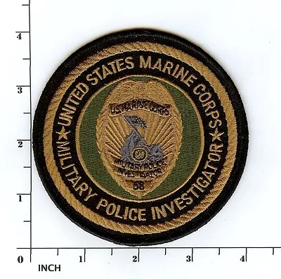 USMC Marine Corps MP Investigator Subdued OD ! PATCH Marines ! Military Police ! • $9.99