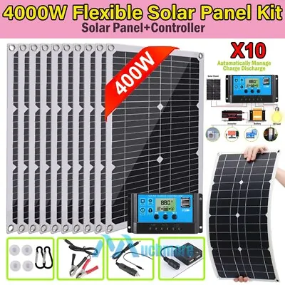 4000W Watt Flexible Solar Panel 12V Mono Home RV Rooftop Camping Off-Grid Power • $18.81