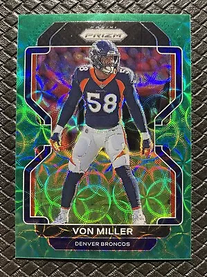 VON MILLER 2021 Panini Prizm #204 Green Scope /75 Bills Denver Broncos Star SP • $6.60