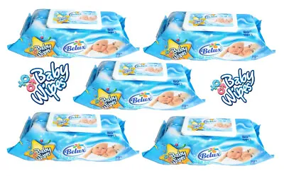 Baby Wipes For Soft Sensitive Skin - 5 Packs X 80 Wipes Total 400 - BELUX PH 5.5 • £8.99