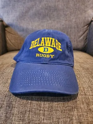 Rare Vintage Delaware College University Rugby Dad Strap Hat Cap Sports Athlete • $24.99