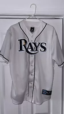 Tampa Bay Devil Rays Jason Bartlett Majestic MLB Jersey Men’s Large White Jersey • $44.99