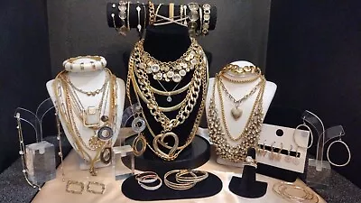 HUGE!😲 Vintage To Now Jewelry Lot Gold Tone Designer Signed Gift Estate (1219) • $6.50