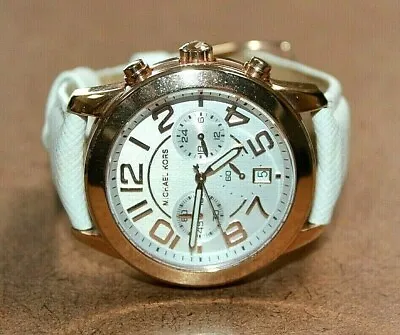 Michael Kors Mercer SS Women's White Dial Chronograph Watch MK-2289 [041WEI] • $59.99
