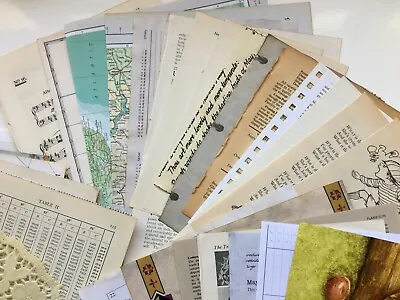 100+ Sheets Vintage Paper Pages/Music/Maps/Botanical/Science/French Journaling • £12.78