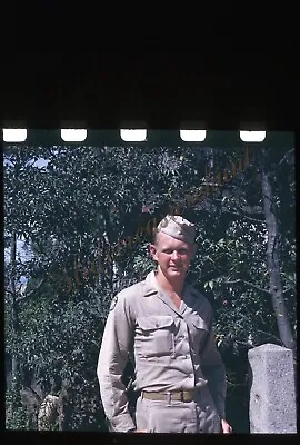 Military Man 35mm Slide 1940s Red Border Kodachrome • $12.99