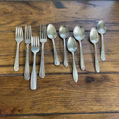 Vintage Lot Of 10 Misc/Assorted Silverware Flatware! Silver Plated • $16