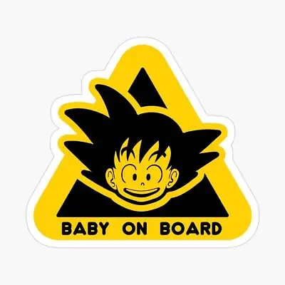 Goku Baby On Board Black Background Sticker Decal Vinyl For Car Truck 5 Inches • $6.45