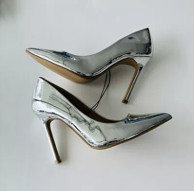 Express Silver Metallic Pumps Size 9 NWT • $39.99