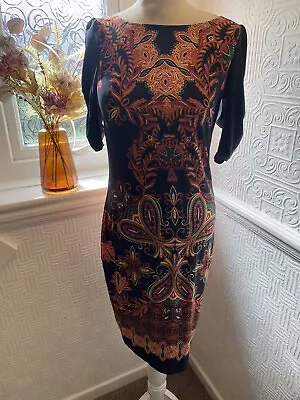 Marks And Spencer Midi Dress 10 Holiday Cruise Festival Party • £14
