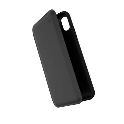 $65.95 • Buy Speck Presidio  FOLIO LEATHER For IPHONE XS MAX  6.5''–BLACK Free Tempered Glass