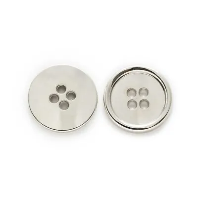 Round Metal Buttons - DIY Sewing Craft Materials Resizable 4-Holes Buttons 5PCS • $11.89