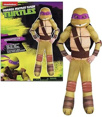 Halloween TEENAGE MUTANT NINJA TURTLES Donatello Kids Costume SZ Large 12-14 NEW • $24.99