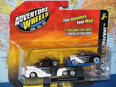 Maisto Adventure Wheels Missile Tow Flatbed / 1932 Ford Roadster ***brand New*** • $29.99