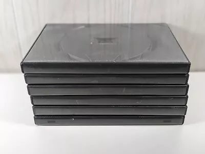 6 Empty Black Plastic CD/DVD  1 Disc Cases For Movies Music & Other Media • $6.99