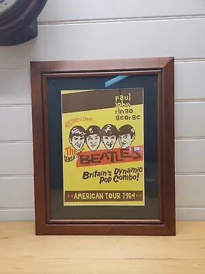 Framed Beatles Poster 1964 American Tour • $200