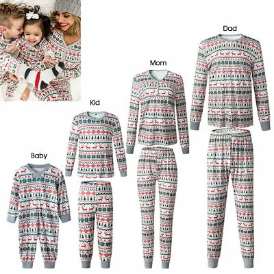 Christmas Family Matching Xmas Parent Child Adult Kids Pajamas Nightwear PJs Set • $12.99