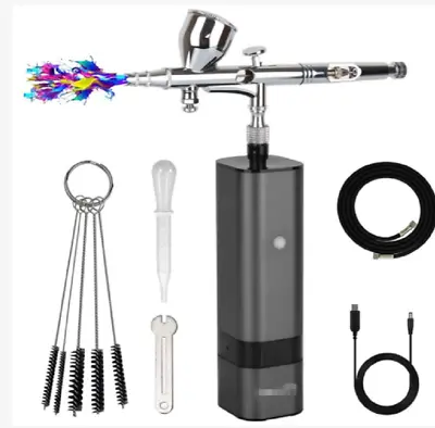 Cordless 32PSI Handheld Airbrush Portable Airbrush Nail Art Mode Makeup Kit • £65.99