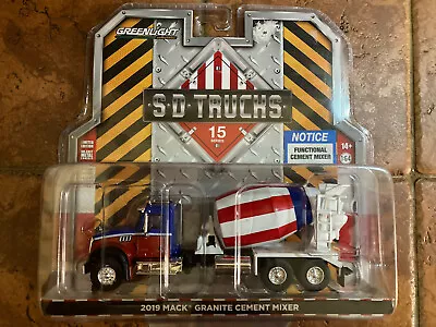 Greenlight SD Trucks 2019 Mack Granite Cement Truck 1:64 Scale • $16