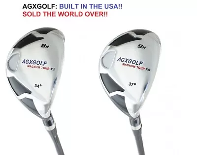 Agxgolf Men's Right Hand Xs #8 & 9 Hybrid Set Graphite: Choose Length And Flex • $168.52