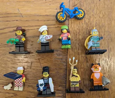 Lego Lot Of 8 Minifigures Fox Guy Roman Gladiator Hot Dog Vendor Retro Space • $80