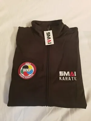 Black SMAI Karate Track Suit Top XL WKF Wind Breaker With Zipper  • $35