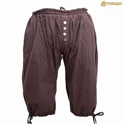 Pirate Cotton Breeches Adult Colonial Medieval Renaissance Costume For Men Grey • $39.99