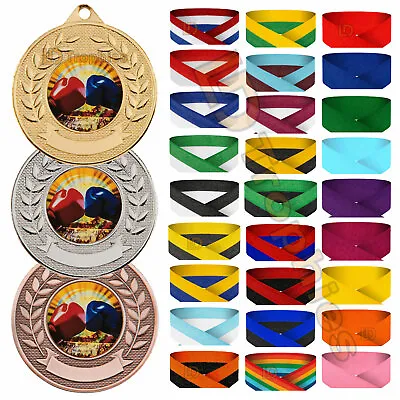 Boxing Medals & Ribbons Boxing Medal Packs Various Sizes & Colours Gloves • £14.50