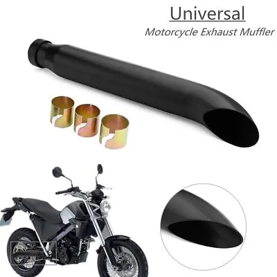 Universal 20'' Motorcycle Motorbike Exhaust Muffler Pipe For Cafe Racer  • £26.95