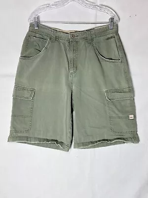 O’Neill Cargo Shorts Adult 36 Green Baggy Grunge Pockets Skater Y2K Surf Vintage • $17.88