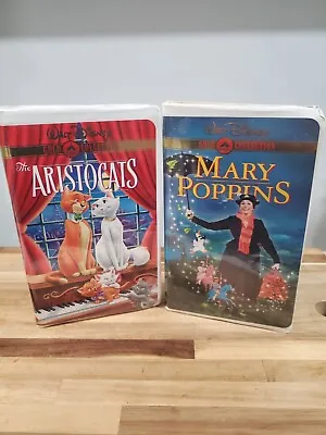 Vintage Disney Gold Collection VHS Lot Mary Poppins/The Aristocats Clamshell • $9.90
