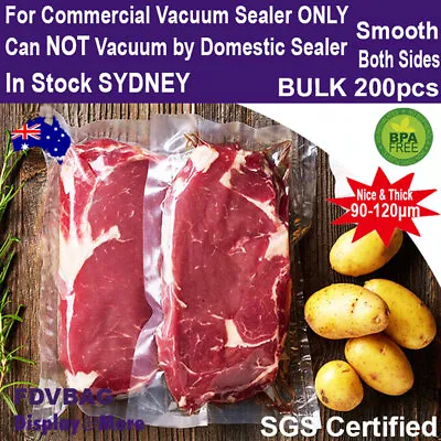 CRYOVAC Food Bag Vacuum Sealer COMMERCIAL | 200pcs BULK Wholesale | AUS Stock • $31.96