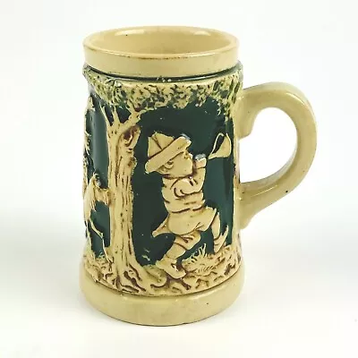 Mini Stein Deutschland Germany Ceramic Hunters Monkey Dog Forest Vintage No Lid • $9.94