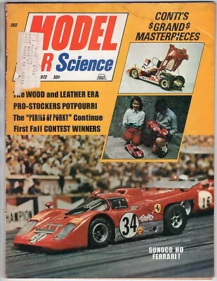 MODEL CAR SCIENCE Magazine Feb 1972 Pro-Stock Slot Car HO Racing KITS Vintage • $9.95