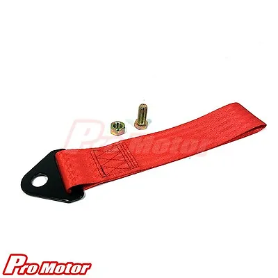 High Strength Sports Racing Tow Strap Set For Front Rear Bumper Towing Hook Red  • $8.30