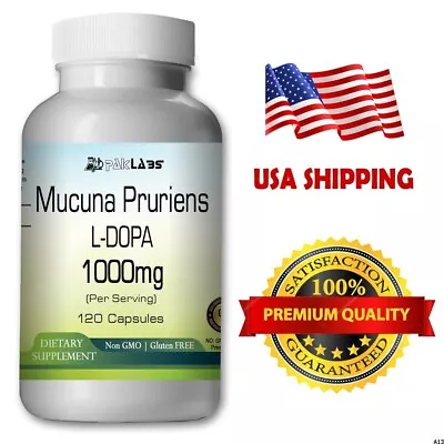 Mucuna Pruriens 120 Capsules 1000mg Natural Mood Support Dopamine Booster • $13.81